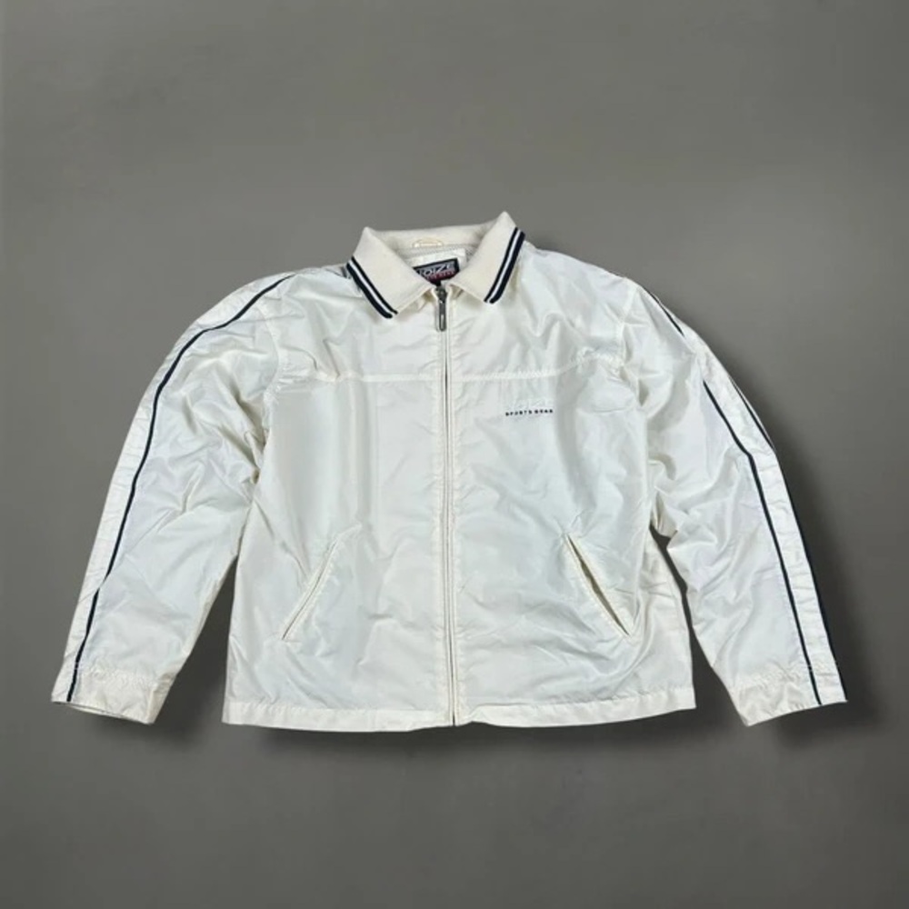Noize White Windbreaker with Black Accents
